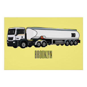 Póster Ilustracion del personalizado de transporte de com
