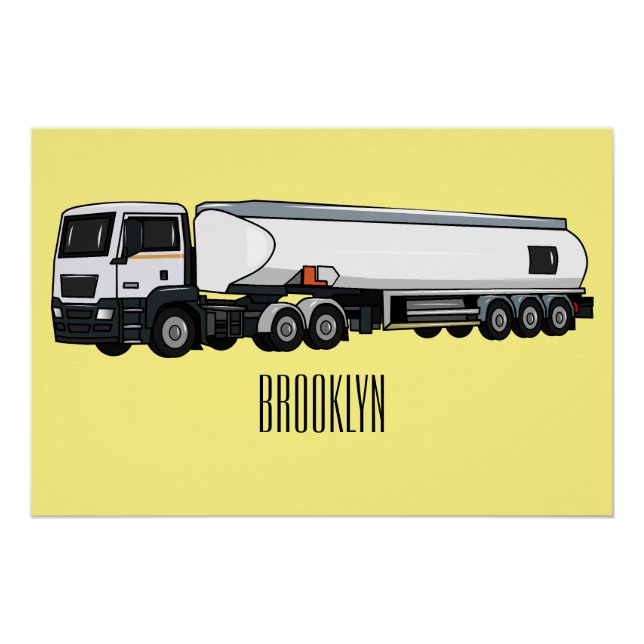 Póster Ilustracion del personalizado de transporte de com (Anverso)
