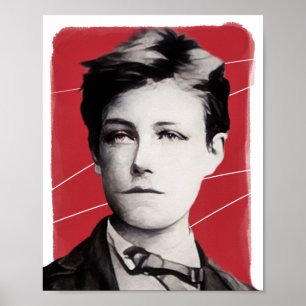 Póster Ilustracion del poeta francés Arthur Rimbaud