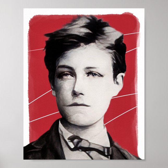 Póster Ilustracion del poeta francés Arthur Rimbaud (Frente)