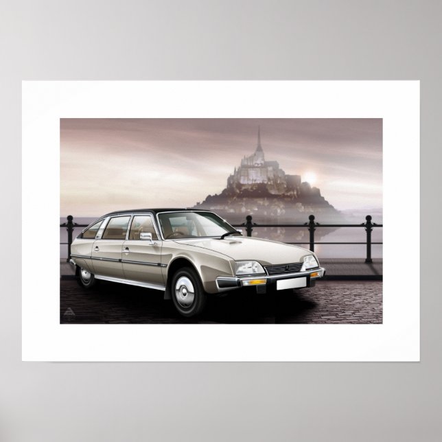 Póster Ilustracion del Poster Citroen CX Prestige (Frente)