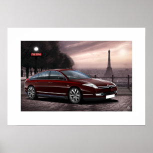 Póster Ilustracion del poster de Citroen C6