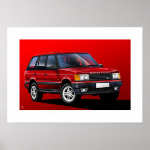 Póster Ilustracion del poster de Range Rover P38