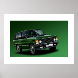 Póster Ilustracion del poster de Range Rover Vogue