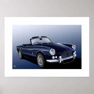 Póster Ilustracion del poster del Spitfire de Triumph