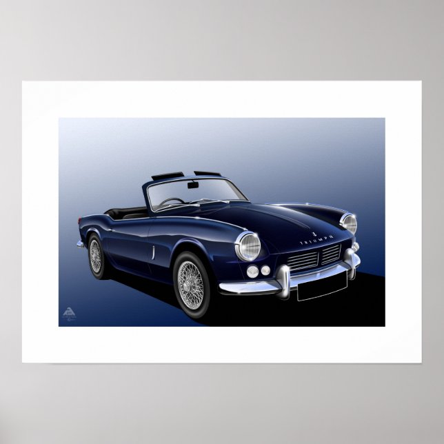 Póster Ilustracion del Poster Triumph Spitfire (Frente)