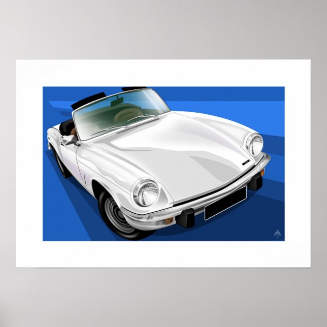 Póster Ilustracion del Poster Triumph Spitfire (Frente)