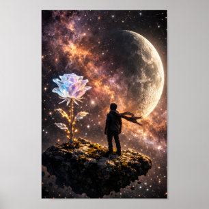 Póster Ilustración del Príncipe Celestial con Asteroide d