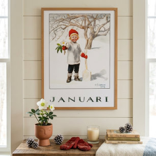 Póster Ilustración del Rey de Invierno de Enero por Elsa 
