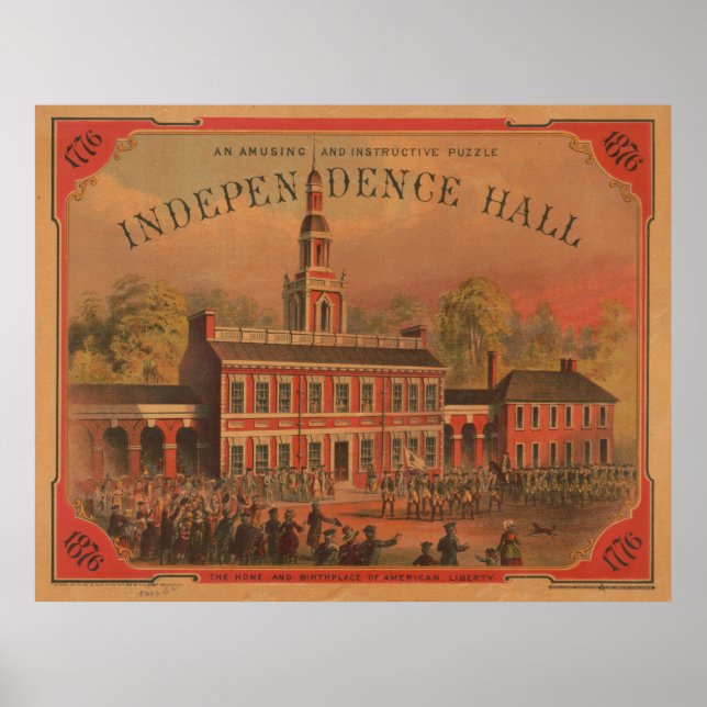 Póster Ilustracion del Salón de la Independencia Vintage  (Frente)