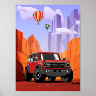 Póster Ilustración del Vehículo de Aventura Todo Terreno