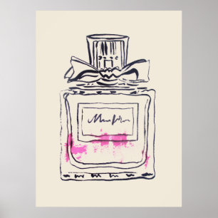 Póster Ilustracion del watercolour de la moda de la