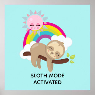 Póster Ilustracion divertidísimo en modo eslogan activado