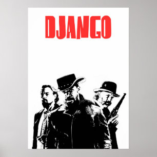 Póster Ilustracion Django Desencadenado