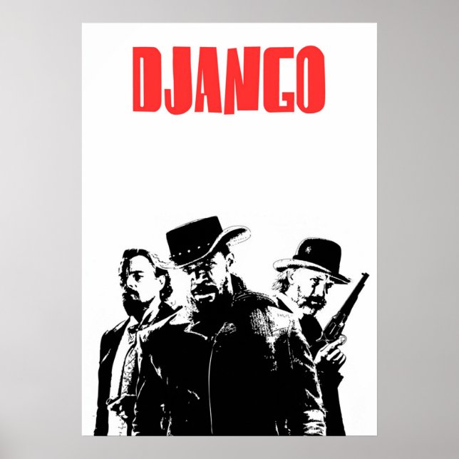 Póster Ilustracion Django Desencadenado (Frente)