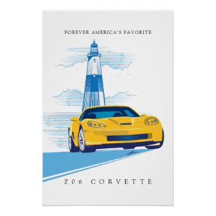 Póster Ilustracion ELEGANT Z-06 VETTE