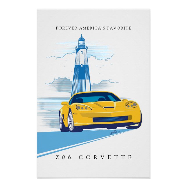 Póster Ilustracion ELEGANT Z-06 VETTE (Anverso)