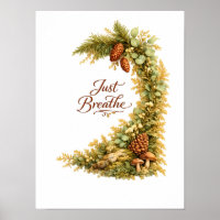 Ilustración en acuarela "Solo respira" del bosque