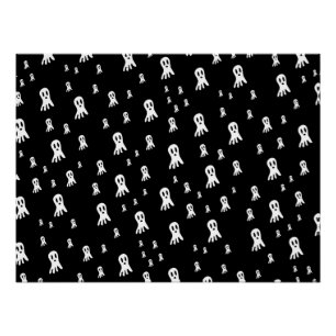 Póster Ilustración espeluznante de fantasmas góticos