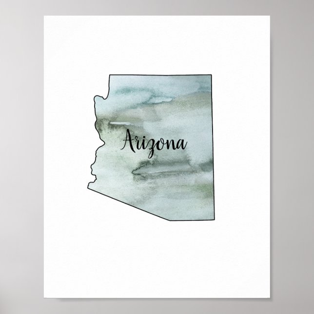 Póster Ilustracion Estatal de Arizona (Frente)