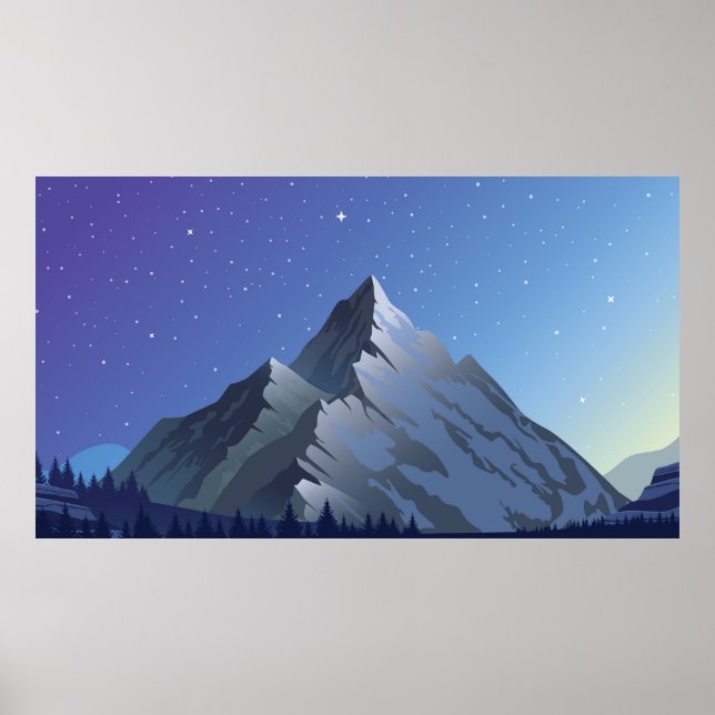 Póster Ilustracion estrellado (Frente)