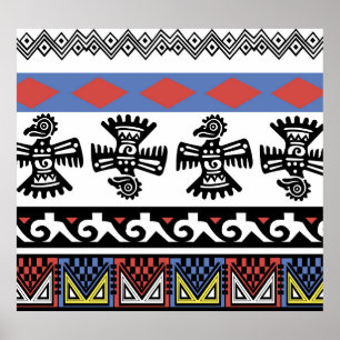 Póster Ilustracion étnico nativo americano