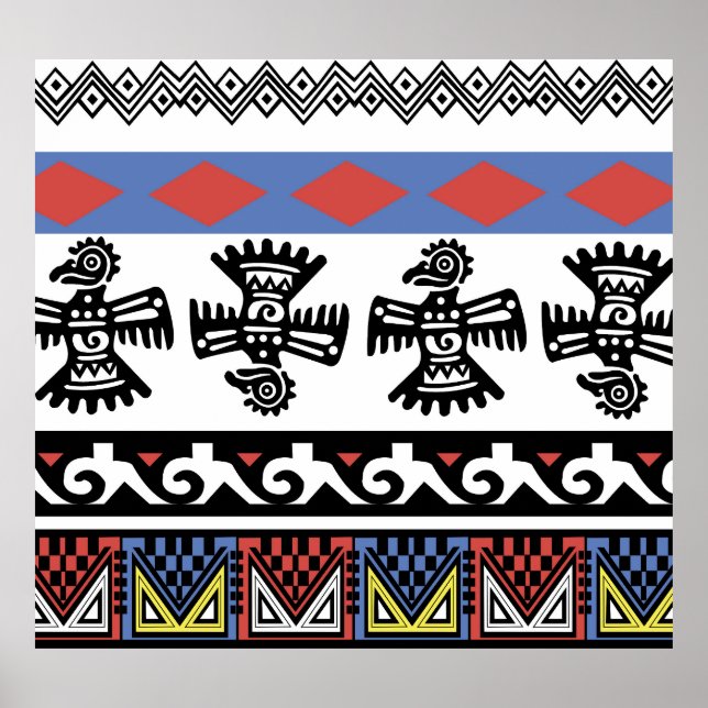 Póster Ilustracion étnico nativo americano (Frente)
