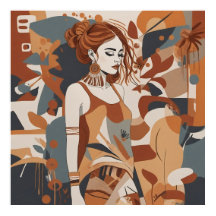 Ilustracion femenino bohemio -