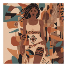 Ilustracion femenino bohemio