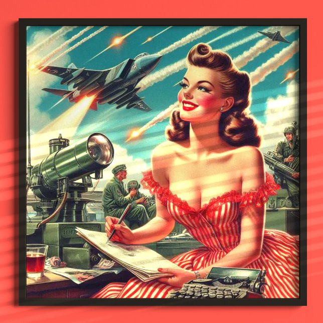 Póster ilustracion femenino de cosecha de los años 50 (Subido por el creador)