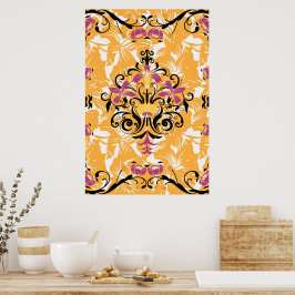 Póster Ilustracion floral, vida hueca