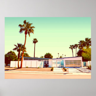 Póster Ilustracion fotográfico de arquitectura moderna de