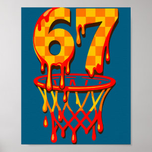 Póster Ilustración genial de baloncesto 67 sesenta y siet