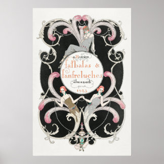 Póster Ilustracion George Barbier de estilo Art Deco de l