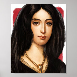 Póster Ilustracion George Sand, novelista francés