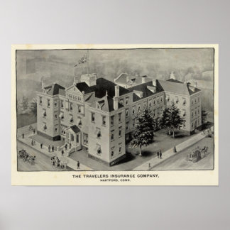Póster Ilustracion Hartford Connecticut