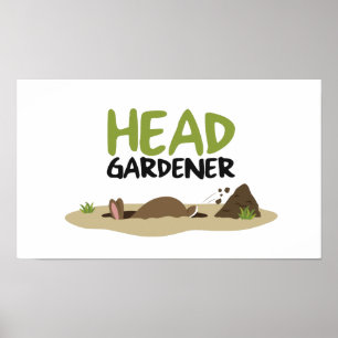 Póster Ilustracion Head Gardener