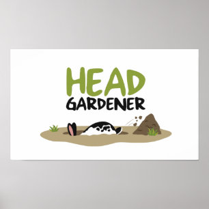 Póster Ilustracion Head Gardener