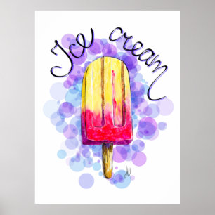 Póster Ilustracion helado