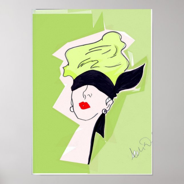 Póster Ilustracion inspirado en el poster Rene Gruau (Frente)