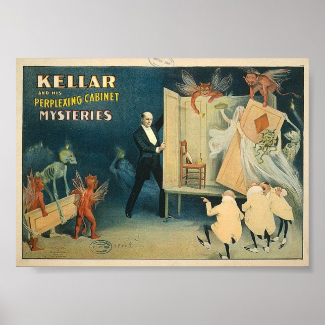 Póster Ilustracion mago vintage (Frente)