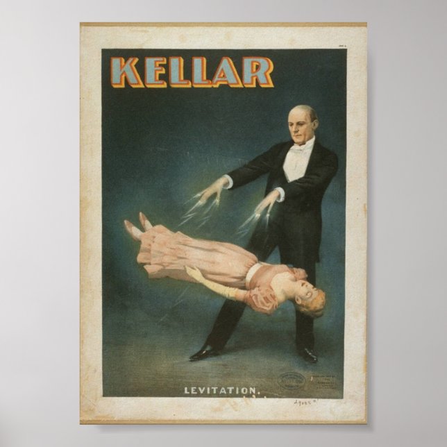 Póster Ilustracion mago vintage (Frente)