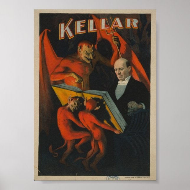 Póster Ilustracion mago vintage (Frente)