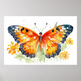 Póster Ilustracion mariposa
