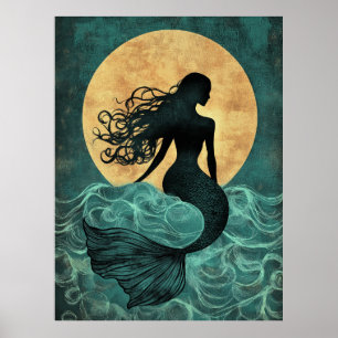 Póster Ilustracion Merdmaid