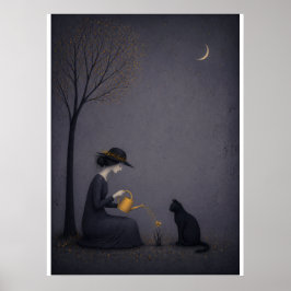 Póster Ilustración Minimalista Surrealista – Mujer Nutrie