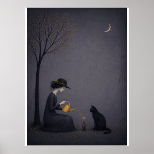 Póster Ilustración Minimalista Surrealista – Mujer Nutrie