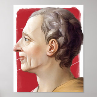 Póster Ilustracion Montesquieu