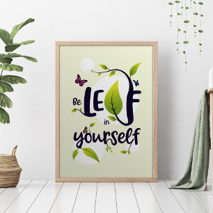 Póster Ilustracion motivacional. La naturaleza ama.