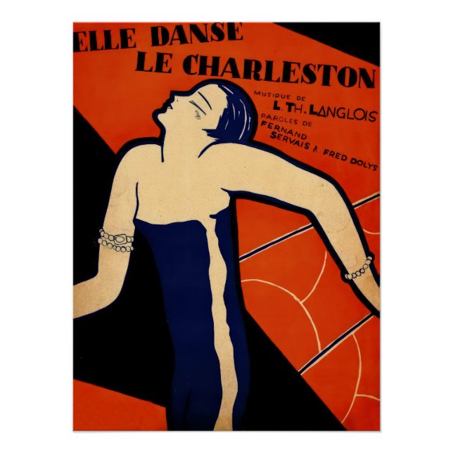 Póster Ilustracion musical Art Deco (Anverso)